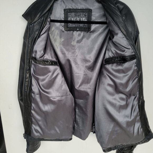 Collezione black leather jacket men's sz XL - Picture 4 of 11